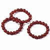 Natural Carnelian Beaded Stretch Bracelets G-Q998-015-1