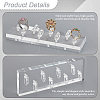 8-Slot Acrylic Rings Jewelry Display Stands ODIS-WH0061-75-4