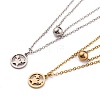 304 Stainless Steel Double Layer Necklaces NJEW-F280-08-1