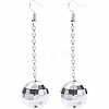 Stainless Steel Mirror Ball Earrings for Women FJ2420-1-1