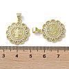 Rack Plating Brass Cubic Zirconia Pendants KK-M272-09G-3