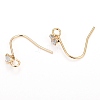 Brass Earring Hooks KK-I681-14G-2