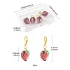 4Pcs Handmade Lampwork Strawberry Pendant Decorations HJEW-FS00041-02-4
