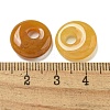 Natural Topaz Jade Donut/Pi Disc Charms X-G-G142-02C-3