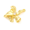 Brass Pave Clear Cubic Zirconia Pendants KK-Z051-02G-03-2