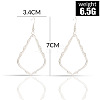 Hollow Teardrop Alloy Dangle Earrings FS-WG02393-01-5