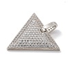 Rack Plating Brass Micro Pave Cubic Zirconia Pendants KK-L224-039P-2