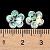 Dyed & Heated Glass Bead Caps GLAA-C042-01P-3