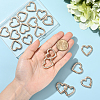 20Pcs Zinc Alloy Rhinestone Spring Gate Rings FIND-SP0004-36LG-4