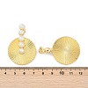 Flat Round Brass Stud Earrings KK-U058-60G-5