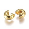 Brass Crimp Beads Covers KK-CJC0001-06B-G-2