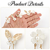 Alloy with Plastic Beads Hair Sticks for Women Girls OHAR-WH20010-08G-5
