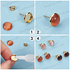 20Pcs 304 Stainless Steel Stud Earring Findings STAS-BBC0009-97B-6