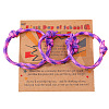 3Pcs 3 Styles Polyester First Day of School Bracelets FS-WG342D8-14-1