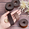 3 Rolls 3 Colors Flat PU Leather Cord LC-GF0001-15A-3
