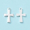 304 Stainless Steel Tiny Cross Charms STAS-L234-077S-4