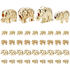40Pcs 4 Style Rack Plating Alloy Beads FIND-PH0002-72-RS-WH-1