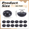 50Pcs 1-Hole Plastic Buttons BUTT-LP0001-13B-2
