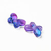 Two Tone Transparent Spray Painted Glass Beads GLAA-Q092-04-C01-4