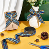 Ethnic Style Jacquard Polyester Ribbons SRIB-WH0011-030-4