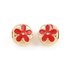 Alloy Enamel European Beads AL-CBAC2D3-21G-01-1