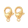 Brass Lobster Claw Clasps KK-C157-19G-1