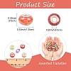 50Pcs UV Plating Resin European Beads RESI-YW0005-81-3