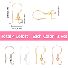 48Pcs 4 Colors 316L Surgical Stainless Steel Hoop Earring Findings STAS-SC0008-51-2