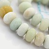 Natural Frosted Flower Amazonite Beads Strands G-O015-10x6mm-01-4
