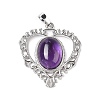 Natural Amethyst Pendants G-I322-04P-03-2
