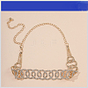 Alloy Crystal Rhinestone Ring Link Waist Belly Chains for Women FS-WGB7078-01-1