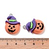 Halloween Theme Opaque Resin Pendants RESI-N039-92-3