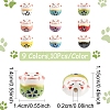 10Pcs Handmade Printed Porcelain Beads PORC-YW0001-29A-3