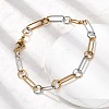 304 Stainless Steel Oval Link Chain Bracelets for Women LS-BJEW-D377-01B-3