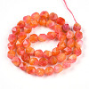 Dyed Natural White Jade Beads Strands X-G-T139-8mm-45V-3
