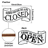 CREATCABIN Printed Natural Wooden Door Hanging Decoration for Front Door Decoration WOOD-CN0001-21A-2