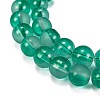 Frosted Transparent Glass Bead Strands X1-GLAA-P065-8mm-14-4