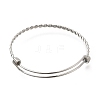 Non-Tarnish 304 Stainless Steel Twist Bangles for Women BJEW-M233-01P-2