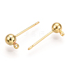 Brass Stud Earring Findings LS-X-KK-I649-10G-NF-3
