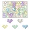 40Pcs UV Plating Rainbow Iridescent Acrylic Beads OACR-FS0002-25-1
