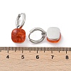 304 Stainless Steel Glass Hoop Earrings EJEW-Z089-30P-5