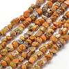 Natural Yellow Moss Agate Beads Strands G-F465-10-1