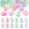20Pcs UV Plating Transparent Acrylic European Beads OACR-TADJ0001-19B-1