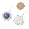 Alloy & Iron Flower Dangle Earrings EJEW-JE06271-4