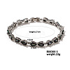 Exquisite Fashion Personality Brass Cubic Zirconia Link Chain Bracelets JC8440-1-1