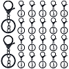 24Pcs Alloy Keychain Clasps KEYC-SC0001-82EB-1