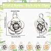 60Pcs 2 Colors Tibetan Style Alloy Pendants FIND-SC0010-55-2