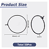 50Pcs 304 Stainless Steel Hoop Earrings EJEW-HS0001-12B-2