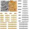   140Pcs 14 Styles Brass Slide On End Clasp Tubes KK-PH0009-90-1