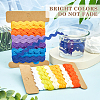 4 Cards 2 Styles  Polyester Wavy Fringe Trim Ribbon DIY-GF0009-48B-6